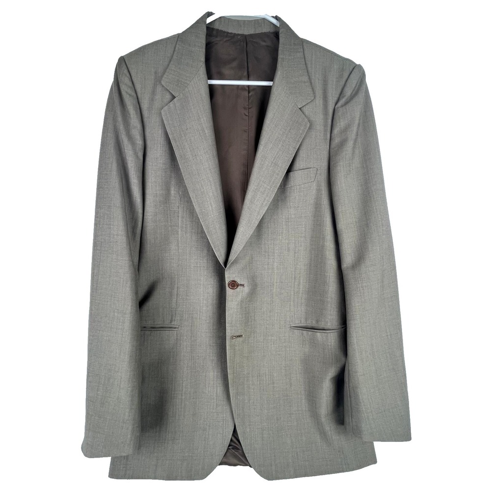 Ermenegildo Zegna Wool Sport Coat Brown 42L Italy Paolo Visti No Vent